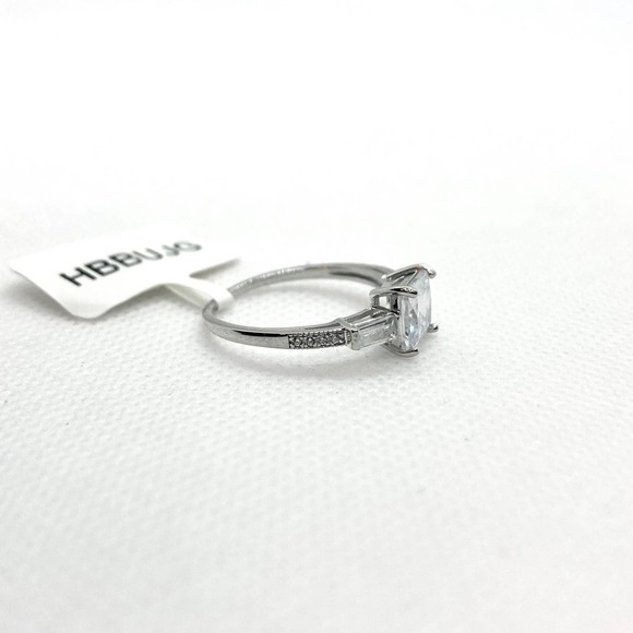 SIZE 9 925 Square Cut CZ Ring - Picture 6 of 12
